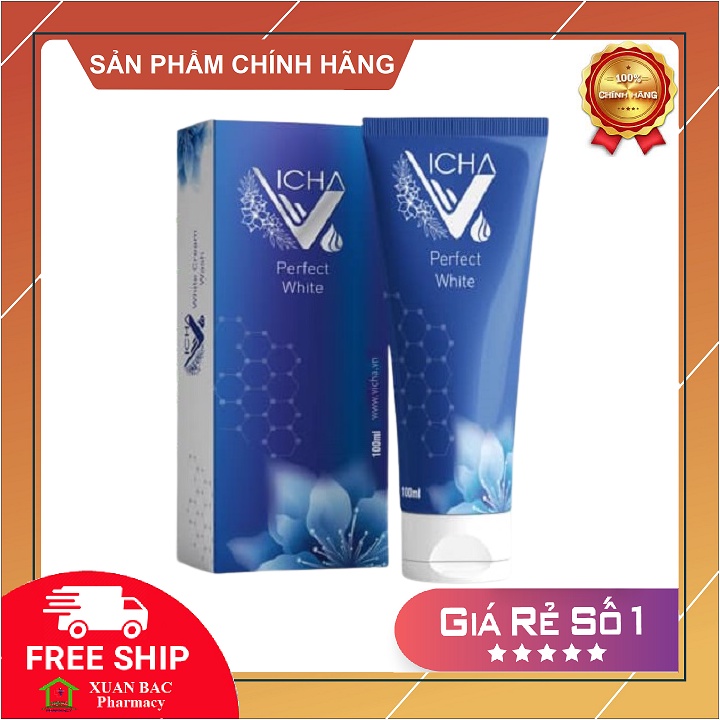✅ sữa rửa mặt perfect white Vicha sữa rửa mặt trắng mịn da loại bỏ bã nhờn tẩy tế bào chết da mặt