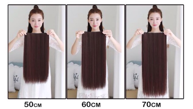 KẸP TÓC GIẢ NỬA ĐẦU THẲNG DÀI K007 K008
