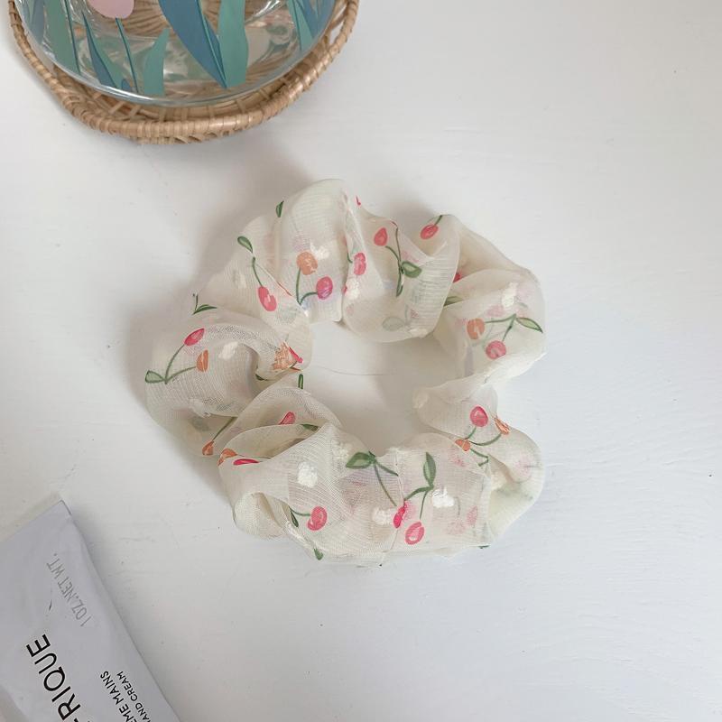 Scrunchies Hoa Nhí Cột Tóc Đồ Buộc Tóc Chun Vải Voan Mẫu Mới Nhất