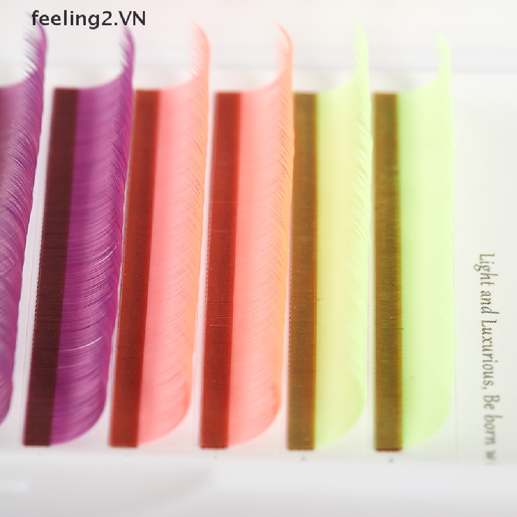 (VNfeel) Lông Mi Giả Màu Xanh Lá Cây Phát Sáng Trong Bóng Tối