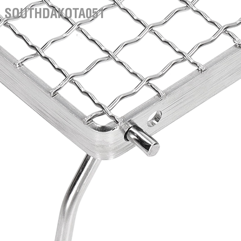 [Hàng HOT] Vỉ nướng Gấp Mini di động Bạc bằng thép không gỉ ngoài trời【Southdakota051】