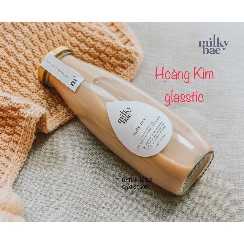 CHAI THUỶ TINH 500ml NẮP THIẾC/ CHAI ĐỰNG SỮA- NƯỚC ÉP