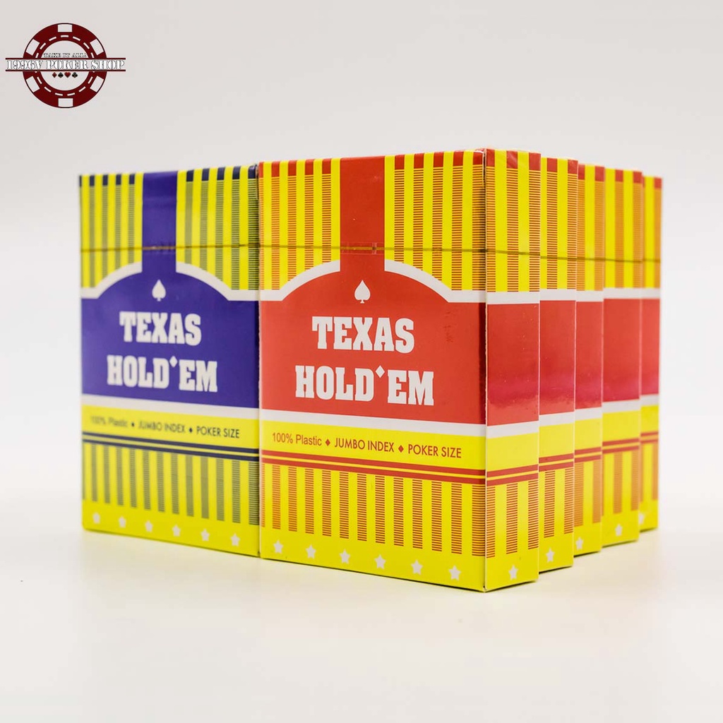 Combo 10 bộ bài tây nhựa Poker size, bài poker plastic card Texas Hold'em số to Jumbo chống nước - 1996V Poker Shop
