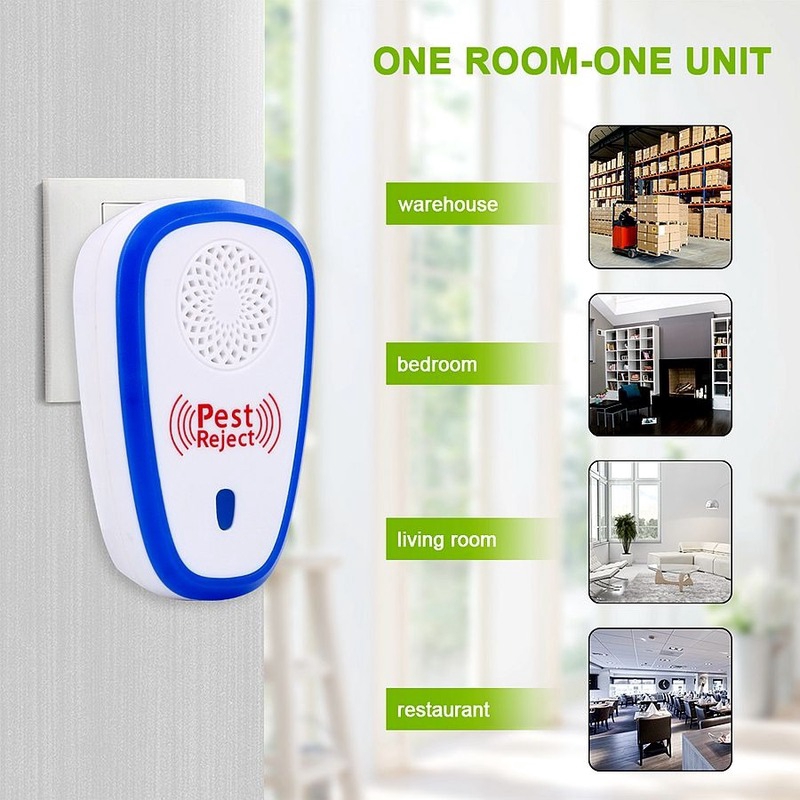 Thiết Bị Đuổi Côn Trùng Pest Reject - Máy Đuổi Chuột Gián Muỗi Ruồi Kiến Mối Bằng Sóng Siêu Âm An Toàn