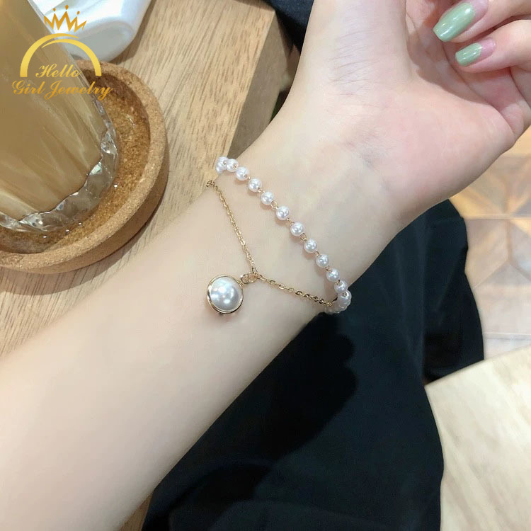 [Mã FAMAYFA giảm 10K đơn 50K] Vòng đeo tay đính ngọc trai nhân tạo thời trang xinh xắn cho nữ