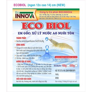 MEN VI SINH GỐC "ECO BIOL" GÓI 200GRAM