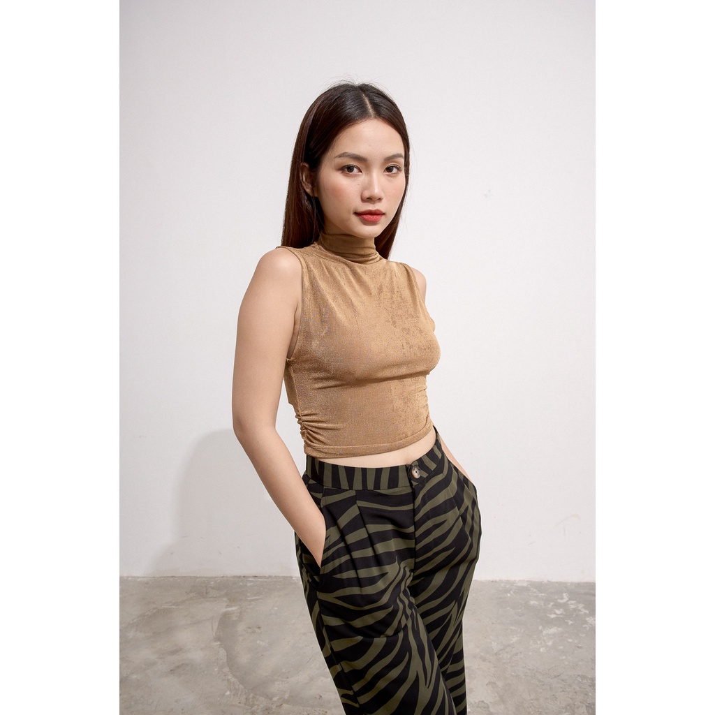 Áo ôm thun không tay cổ lọ