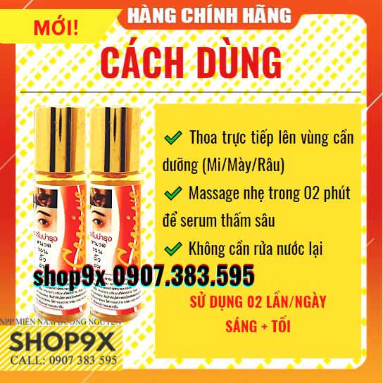 Serum Mọc Dày Mi, Lông Mày, Râu Genive 8ml