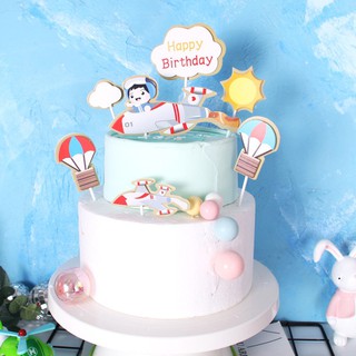 Que cắm happy birthday máy bay