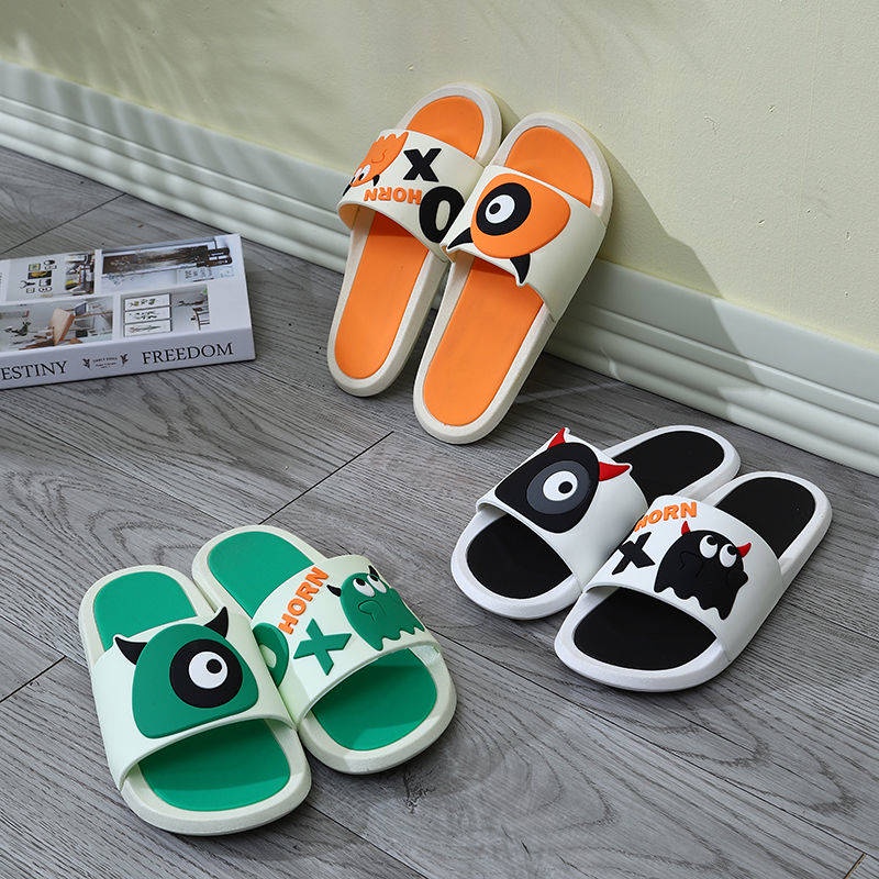 Dép đi trong nhà đế dày họa tiết hoạt hình dễ thương cho cặp đôi