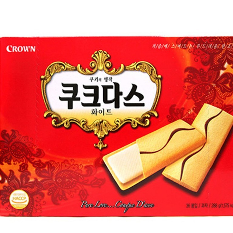 Bánh Crown Couque Dass Xanh / Đỏ 288gr