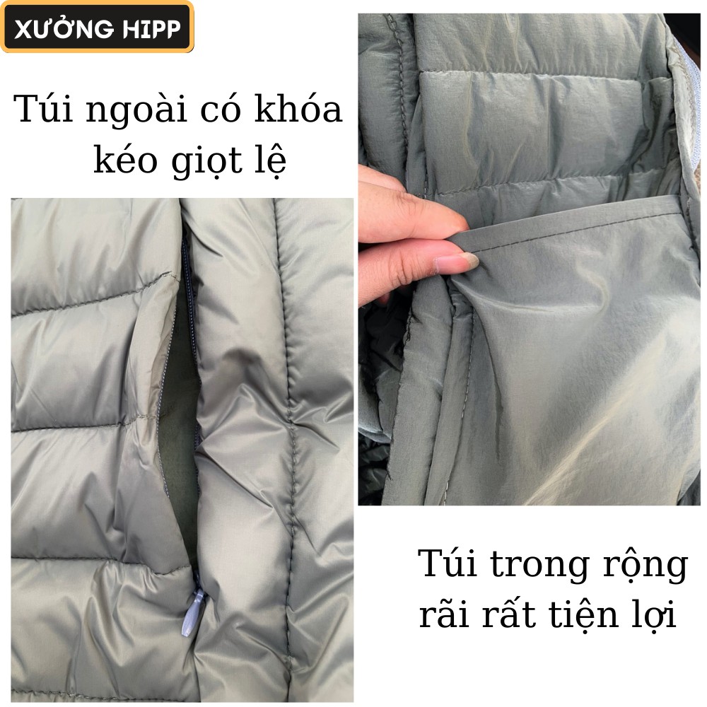 Áo khoác phao lông vũ nam siêu nhẹ Xưởng Hipp, siêu ấm form ôm tôn dáng full size, KP01 | BigBuy360 - bigbuy360.vn
