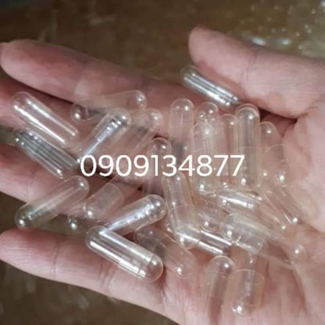 1000 Vỏ nang trong suốt, viên nang màu xanh lá, vỏ viên nang rỗng, viên nang rỗng, vỏ viên thuốc con nhộng size 0