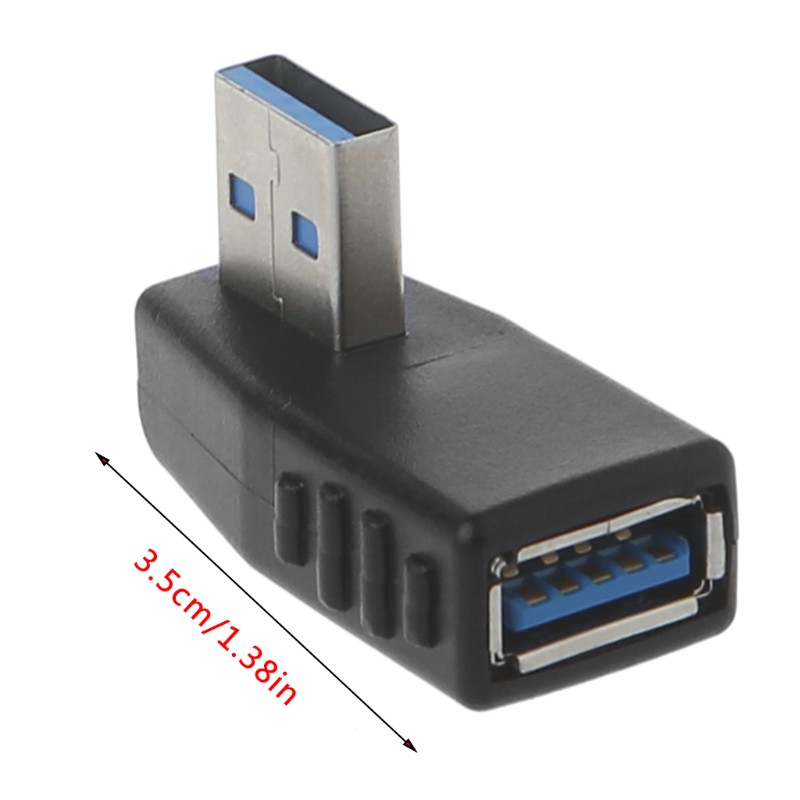 Đầu chuyển đổi USB 3.0 A đầu cắm sang lỗ cắm vuông góc phải 90 độ dành cho laptop máy tính để bàn | WebRaoVat - webraovat.net.vn