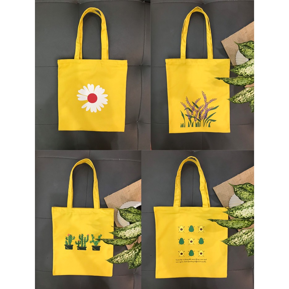 TÚI TOTE VẢI CANVAS VÀNG