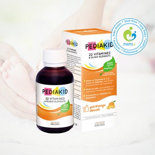 Vitamin tổng hợp (125ml) cho trẻ nhỏ từ 6 tháng tuổi Pediakid 22 Vitamins & Minerals, Pháp