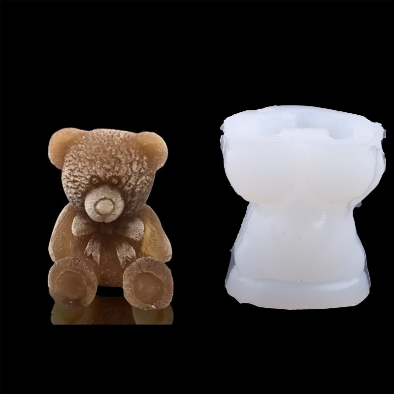 Khuôn silicone làm xà phòng/nến thủ công hình gấu em bé<br>