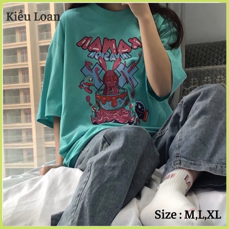 Áo thun in hình thỏ ( Kawaii )KL Unisex