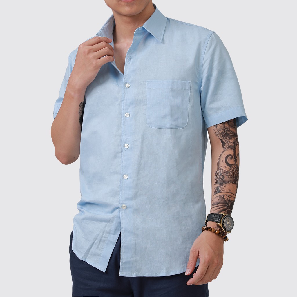 Áo Đũi Nam Cài Khuy Cổ Bẻ Rough
