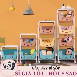 FREE SHIP !!! Kệ gấu Hokori đựng đồ đa năng 3 tầng có bánh xe Việt Nhật 5576