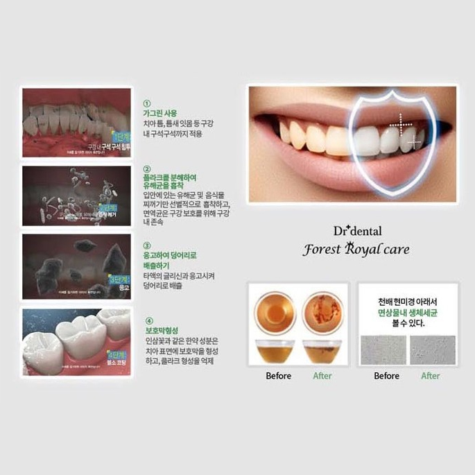 Kem Đánh Răng Chiết Xuất Nhân Sâm Đỏ Dr.Dental Forest 500Ml / Kem Đánh Răng 200G