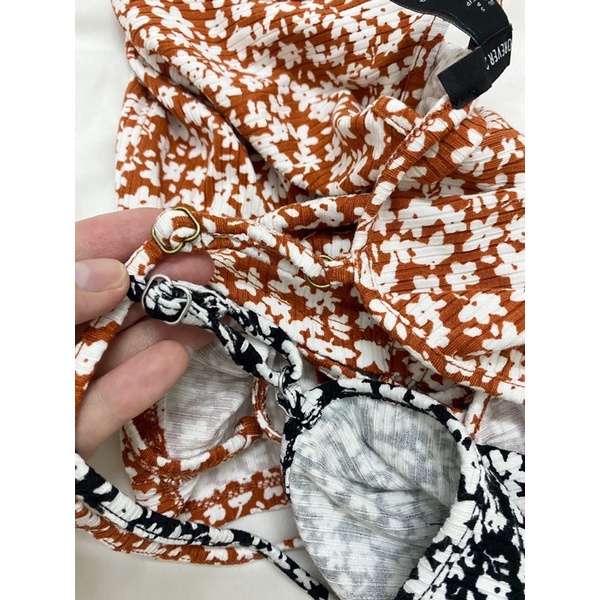 Áo dây Floral Drawstring Cropped Cami F21 VNXK