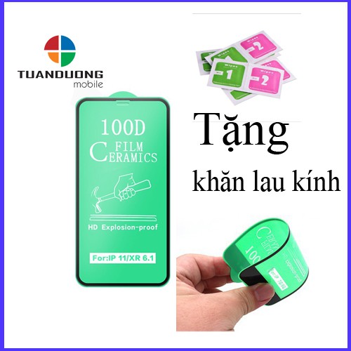 Cường lực iphone Dẻo 100D Full màn - Cường lực Dẻo Chống Mẻ Vỡ Viền Ip6-Ip12Promax Tặng Giấy lau kính.