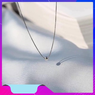   Choker dây chuyền bạc s925 hạt bi, dây chuyền đá đen hàn quốc kiểu đơn giản mà xinh cực lạ  