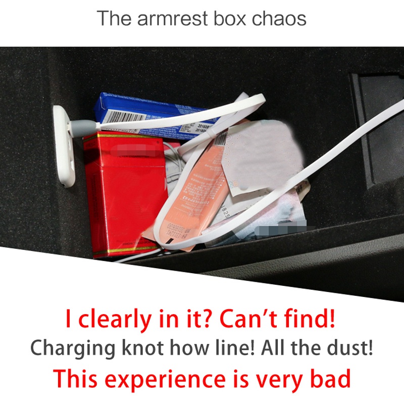 Hộp đựng đồ gắn tay vịn xe hơi Peugeot 3008 4008 5008 2017-2020 MK2 3008GT GT