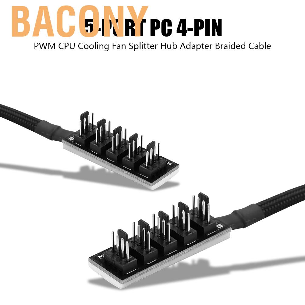 5-Port PC 4-Pin PWM CPU Cooling Fan Splitter Hub fan hub