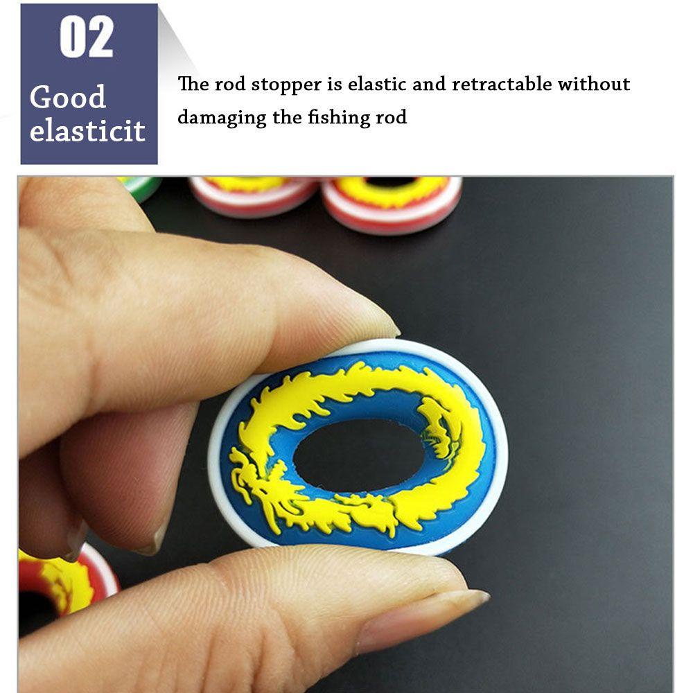 MUVAKO Set 50 Vòng Kẹp Cần Câu Cá Chống Trượt Bằng Silica gel