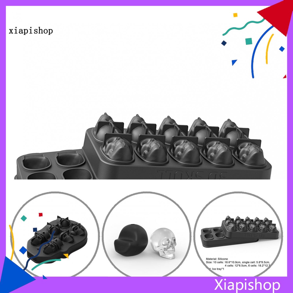 Khay làm đá hình đầu lâu sáng tạo dễ dàng vệ sinh
