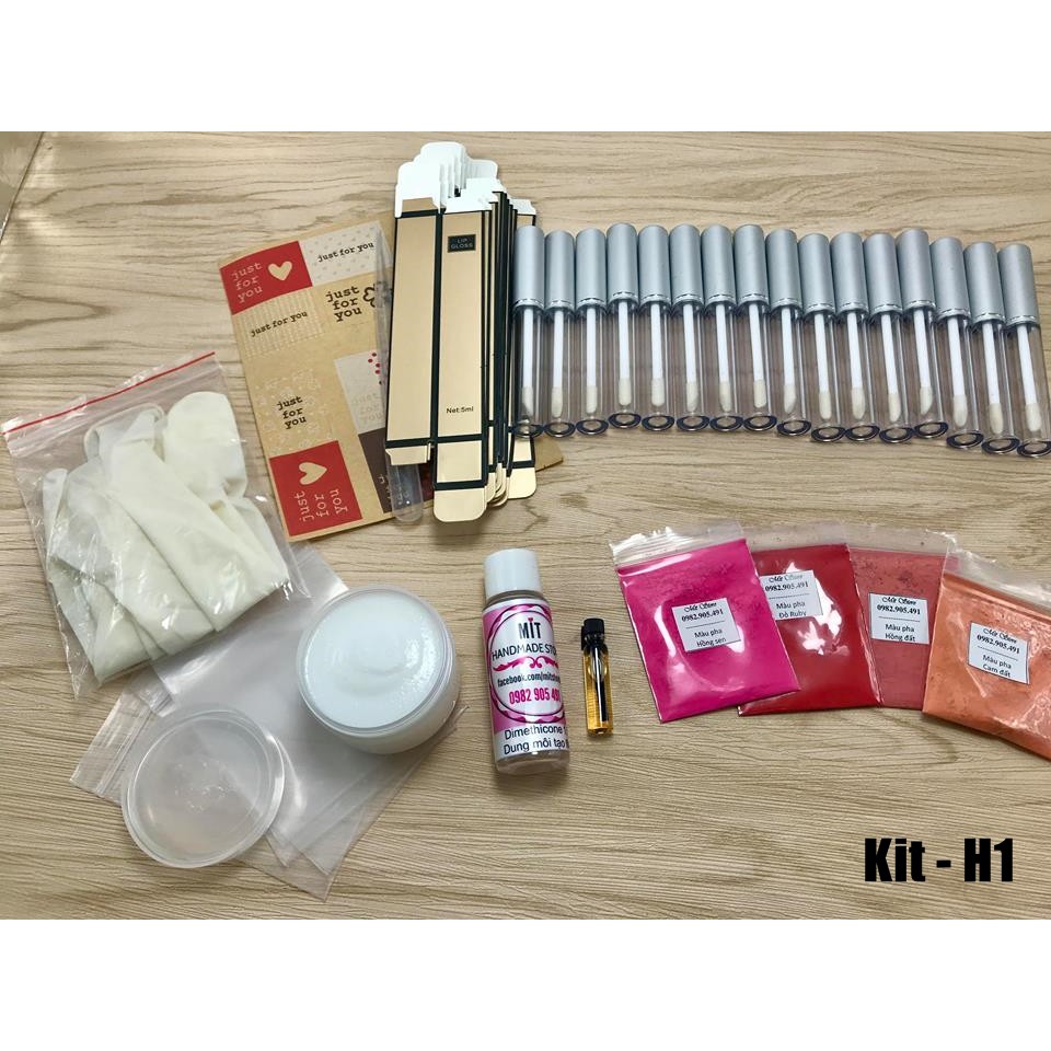 Bộ Kit làm son kem lì kháng nước - Kit H2 ( 16 cây son )