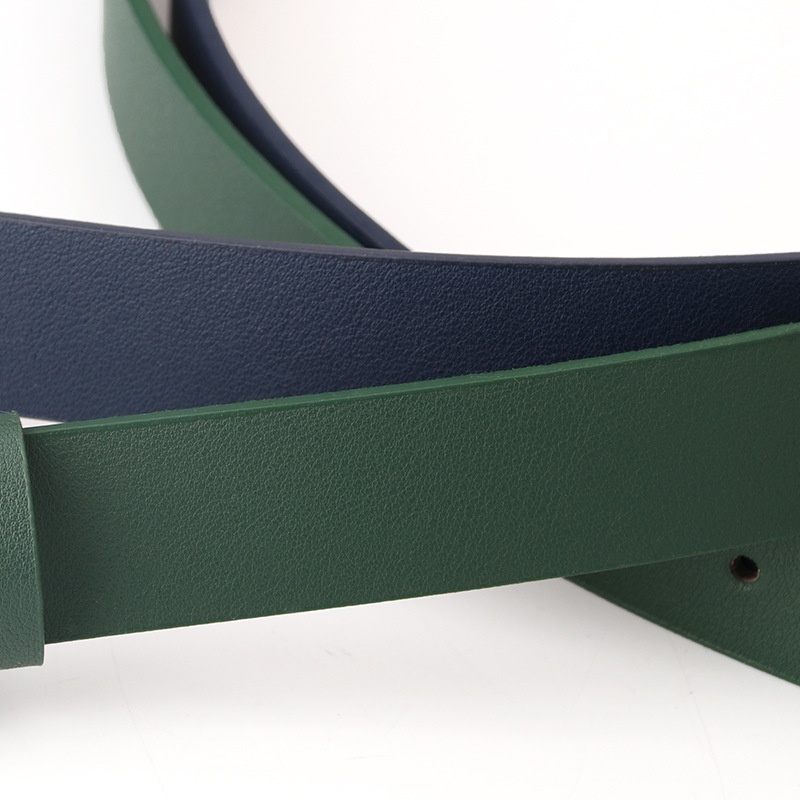 Thắt Lưng Khóa Tròn Họa Tiết Thời Trang Phong Cách Hàn Quốc Cho Nữ