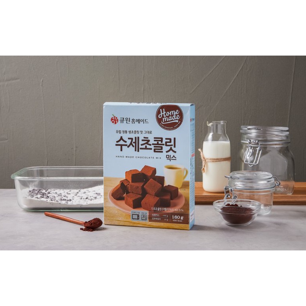 BỘT LÀM BÁNH NAMA CHOCOLATE Q ONE 160G -  수제 초콜릿 믹스 160G