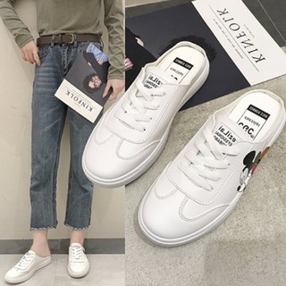Giày Sục Thể Thao Nữ Chuột Mickey Basic Da Mềm Êm Fullbox