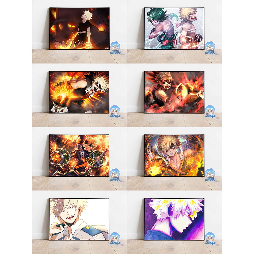 Ảnh poster A3 dán tường cao cấp Bakugo Katsuki (10) Anime Manga Boku no Hero Academia by 2D Tộc Shop