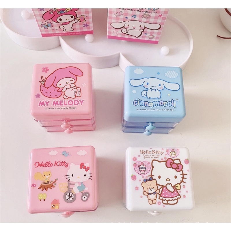 Tủ nhựa/ Hộp nhựa đựng sticker, washi tape, trang sức, vật dụng cá nhân nhiều ngăn tiên lợi, xinh xắn Tẻn Tẻn