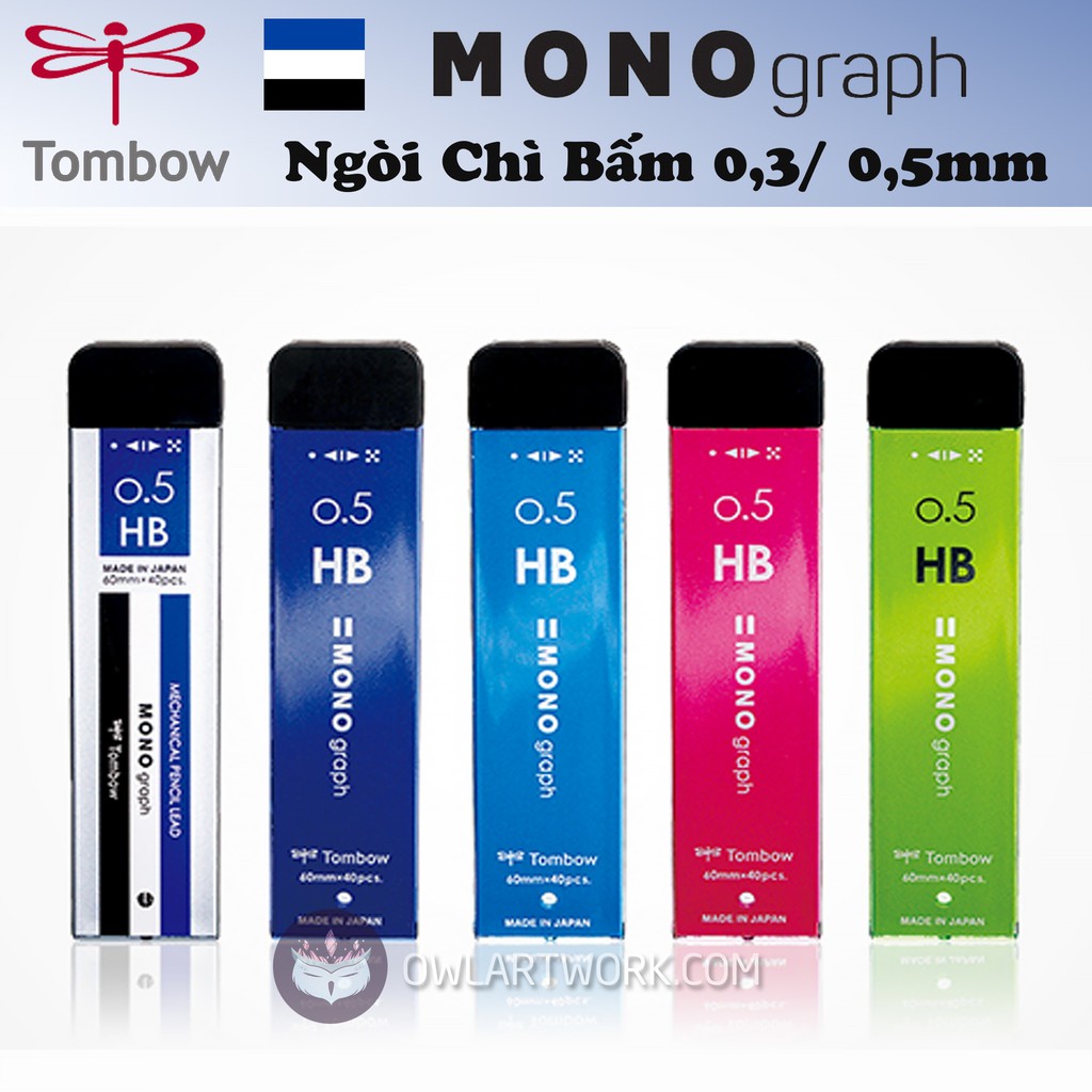 Ngòi Chì Bấm Cơ Khí Tombow Mono 0.3/0.5mm