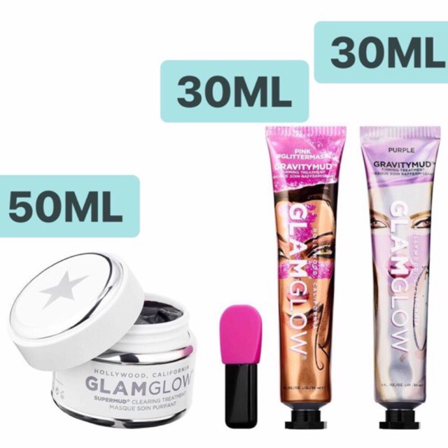 Tách set mặt nạ GLAMGLOW The Art Of Glowing Skin Set - Supermud + Gravitymud