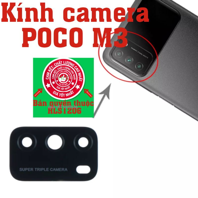 kính camera Xiaomi POCO M3