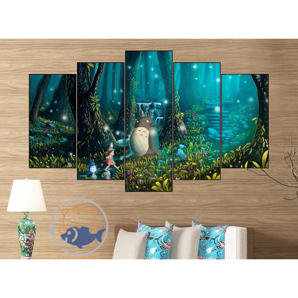 Tranh ghép dán tường Room Decor trang trí phòng ANIME GHIBLI - BỘ 2