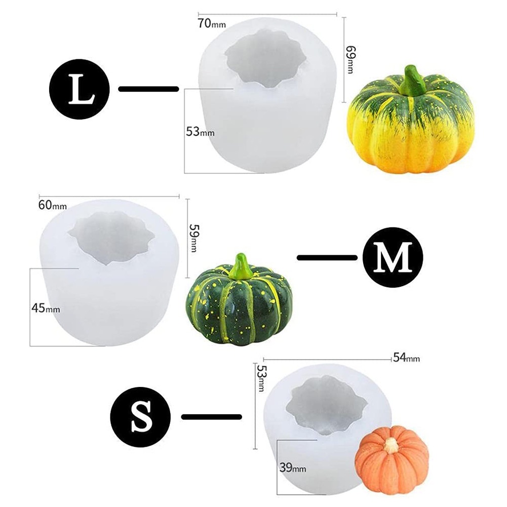 Khuôn silicone tạo hình làm bánh kẹo hình quả bí ngô 3D