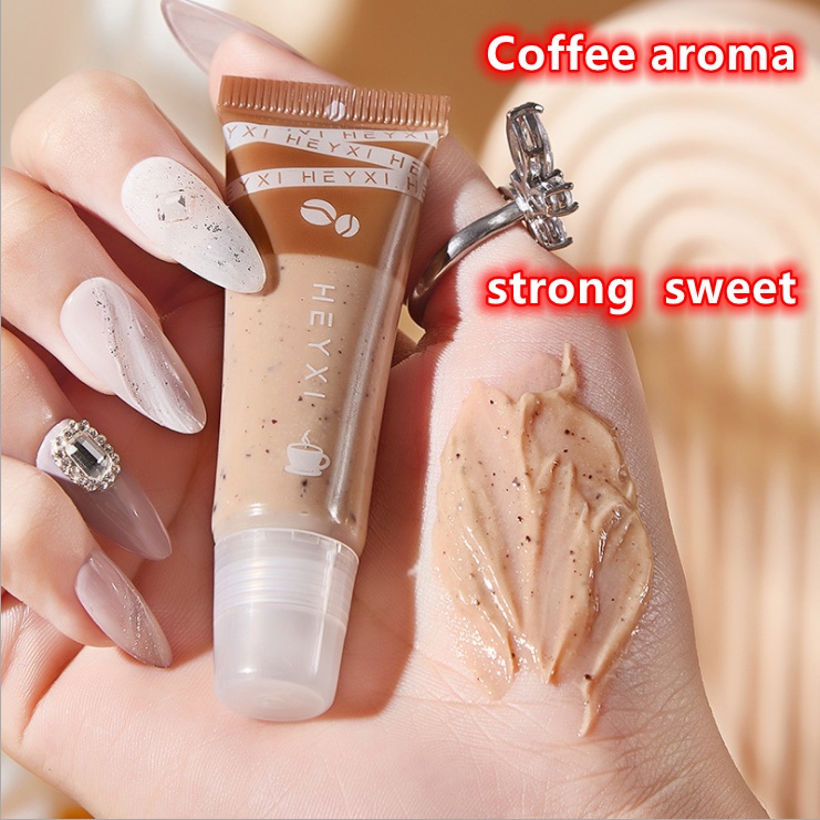 Tuýp tẩy tế bào chết da môi thành phần cà phê tiện dụng chứa thành phần cân bằng ẩm