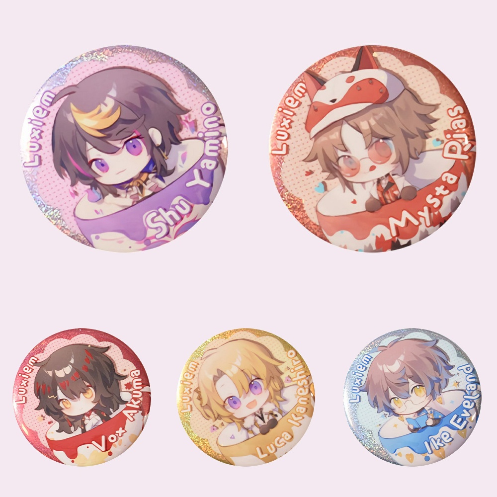 Huy hiệu LUXIEM ver CHIBI DỄ THƯƠNG phụ kiện in hình anime chibi xinh xắn