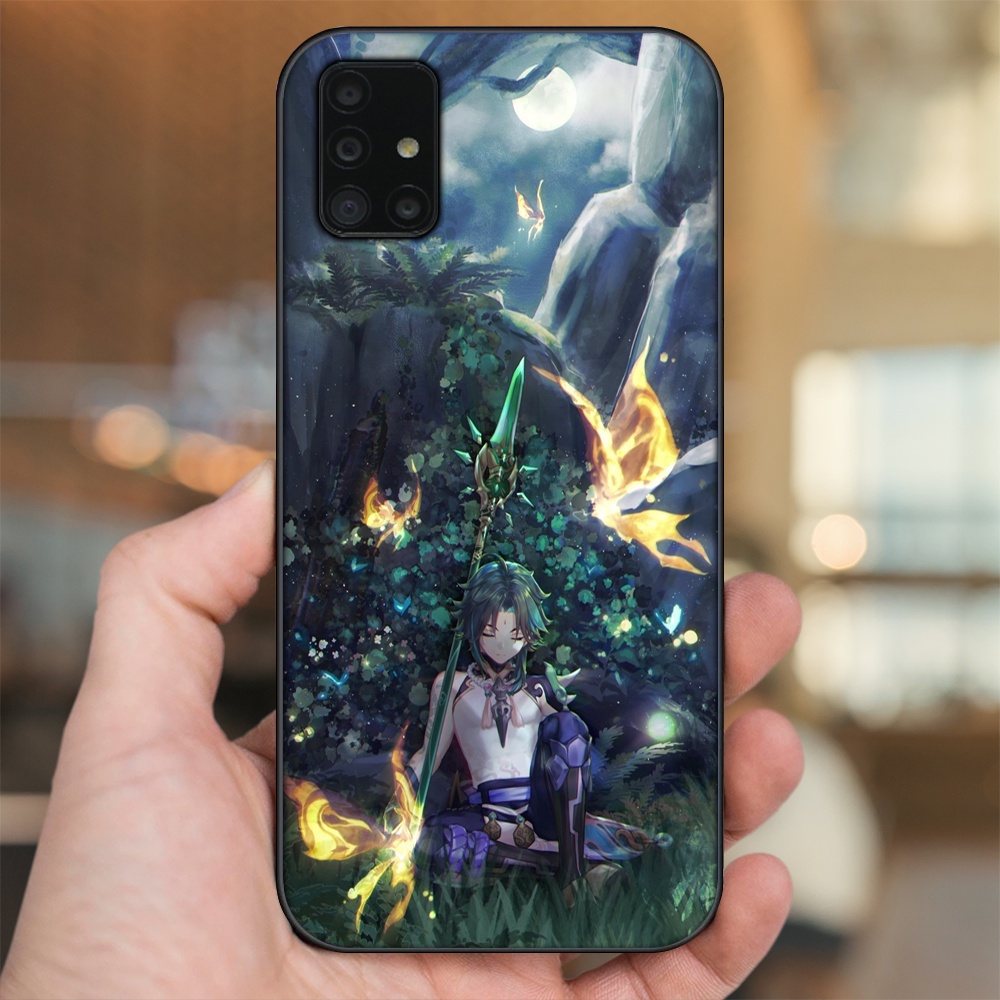 Ốp lưng Samsung A51, A71 viền đen in hình Xiao Genshin Impact