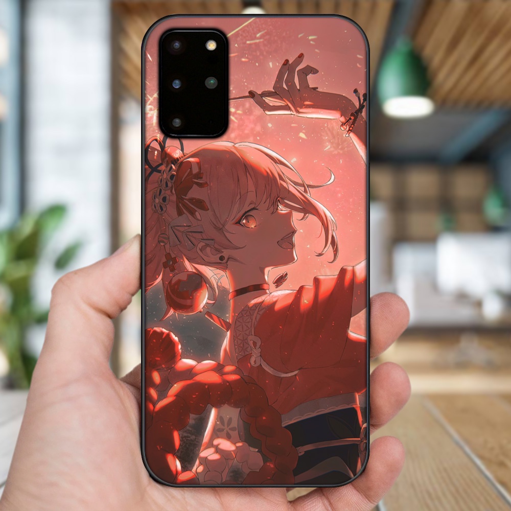 Ốp lưng Samsung S20 Plus viền đen in hình Yoimiya Genshin Impact