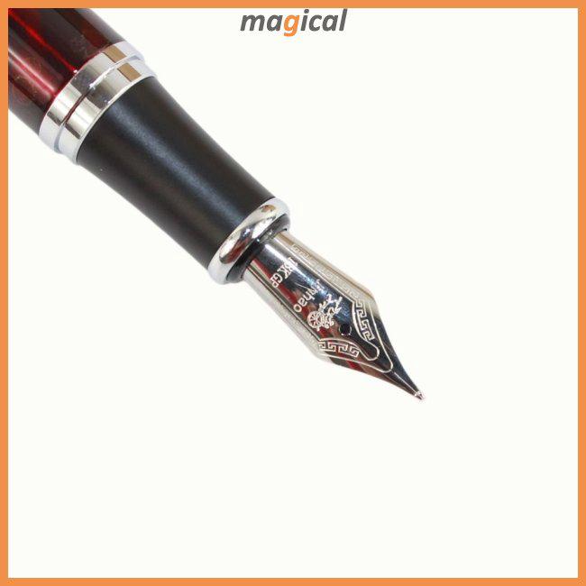 Bút máy jinhao x750 màu đỏ , họa tiết hoa