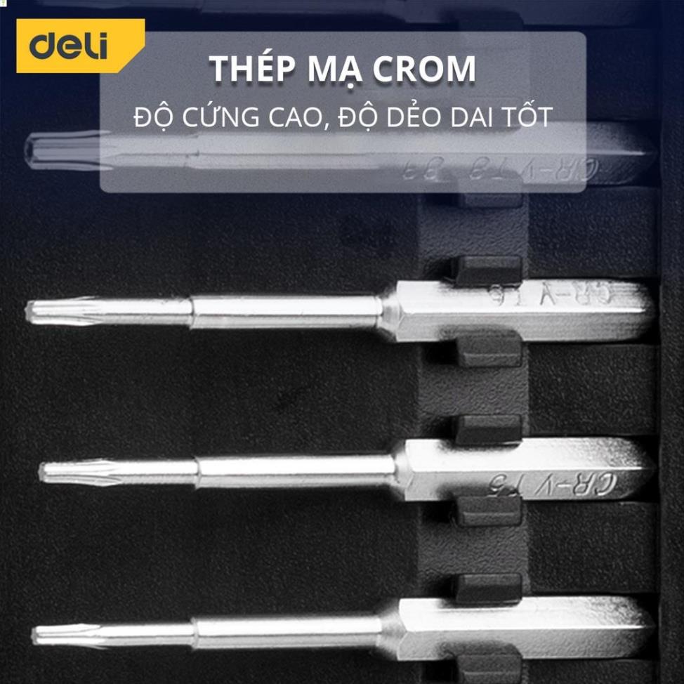 Bộ Tua Vít Sửa Chữa Deli 10 Đầu Vít Đa Năng Cao Cấp - Chất Liệu Siêu Bền - Sử Dụng Nhiều Mục Đích - DL240011L .