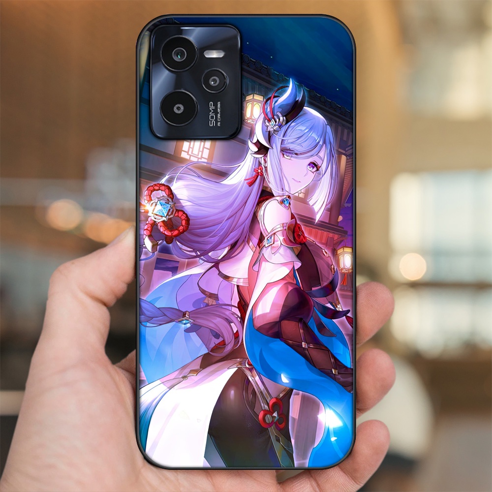 Ốp lưng Realme C35 viền đen in hình Shenhe Genshin Impact